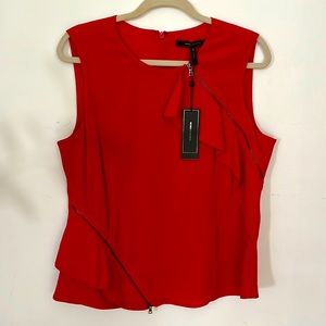 BCBG zip detail top